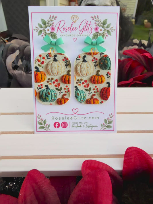 Teal Fall pumpkin patch